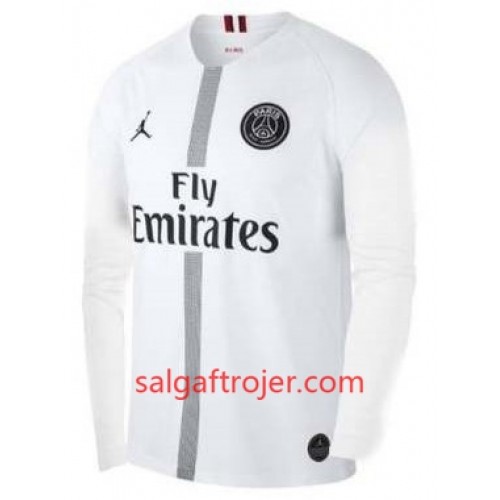 Paris Saint-Germain Fodboldtrøjer Jodan Hvid 3. sæt 2018/19 Langærmet Paris Saint-Germain Fodboldtrøjer Jodan Hvid 3. sæt 2018/19 Langærmet